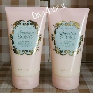 2X Bath & Body Works SWEETEST SONG 8oz Body Scrubs